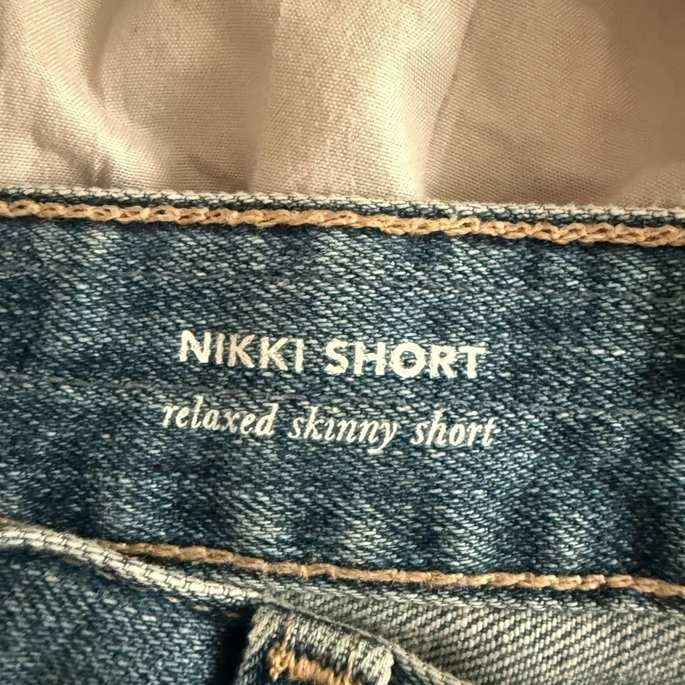 Ag Adriano Goldschmied Womens Jean Nikki Shorts Jorts Distressed Mid Rise Sz 26R